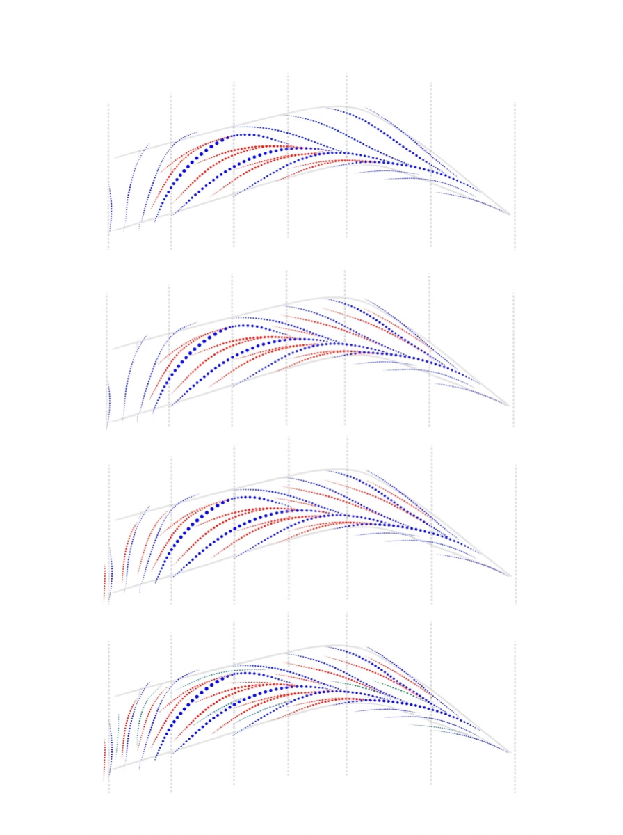 Four Nanobrows hairstroke brow pattern drawings